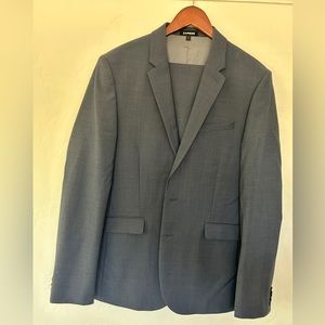 Express gray suit set - extra slim stretch
